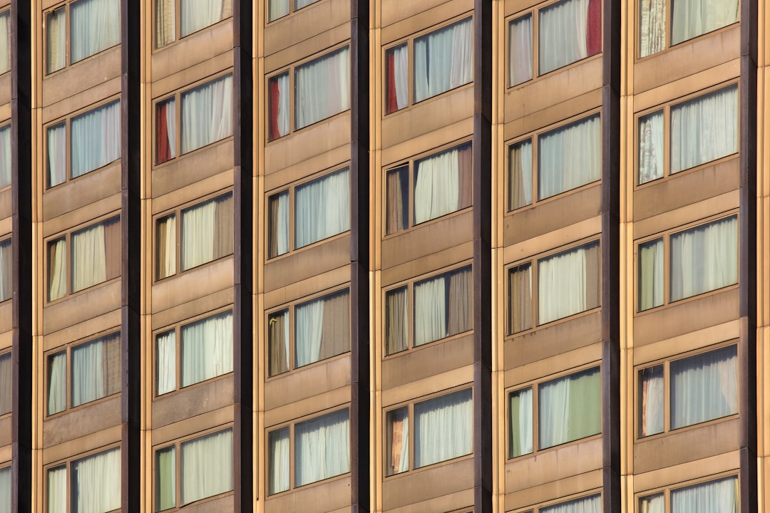 a very tall building with lots of windows